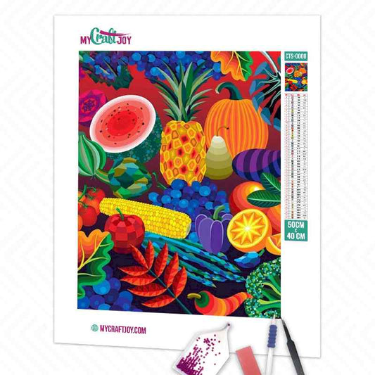 Abstract Fruits - DIY Diamond Painting Kit