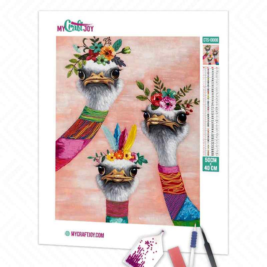 Ostrich Abstract - DIY Diamond Painting Kit