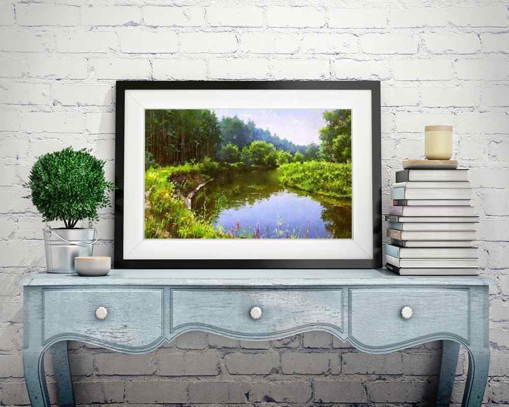 Lake In The Forest - DIY Diamond Painting Kit