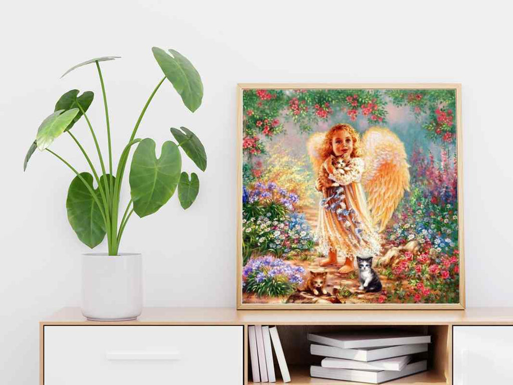 Angel and Kitties - DIY Diamond Painting Kit