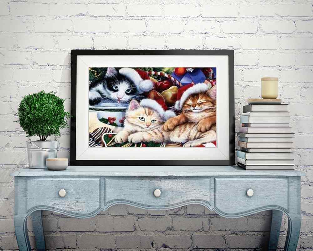 New Years Cats - DIY Diamond Painting Kit