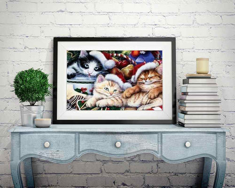 New Years Cats - DIY Diamond Painting Kit