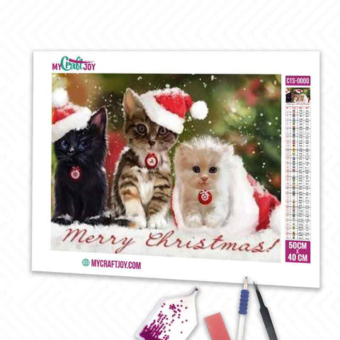New Years Cats - DIY Diamond Painting Kit