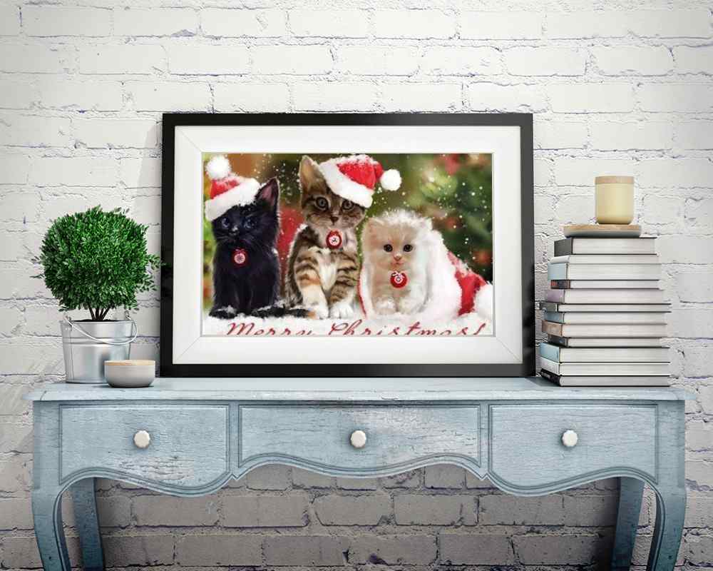 New Years Cats - DIY Diamond Painting Kit