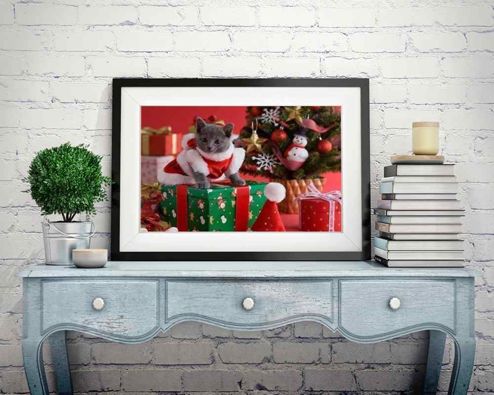 New Year Cat - DIY Diamond Painting Kit