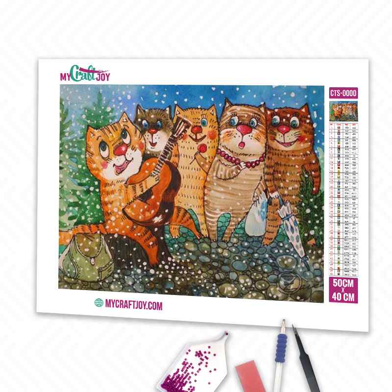 Happy Cats - DIY Diamond Painting Kit