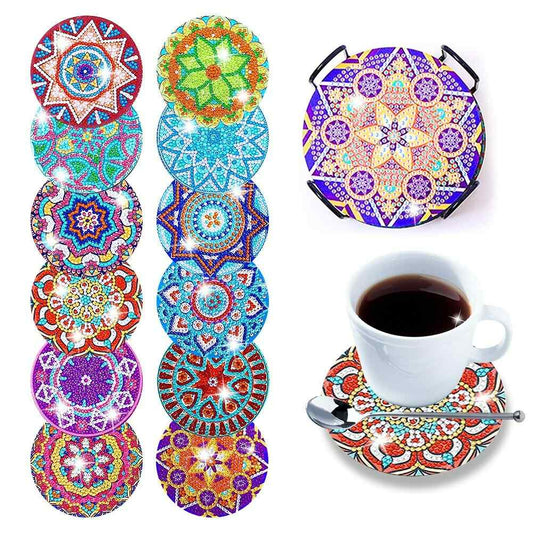 Mandalas 12-pack - Diamond Painting Coasters