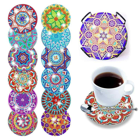 Mandalas 12-pack - Diamond Painting Coasters