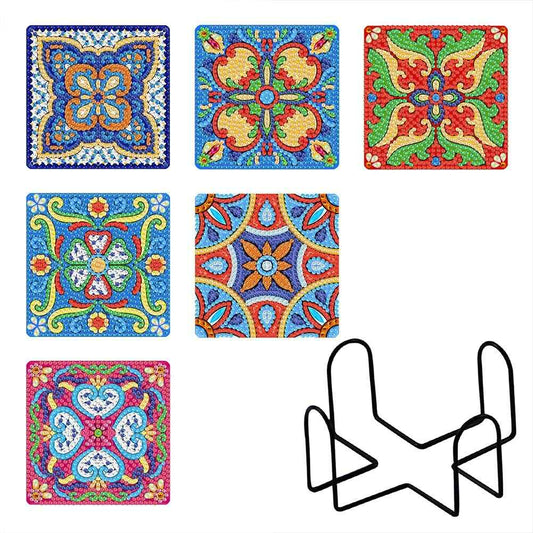 Mandalas 6-pack - Diamond Painting Coasters