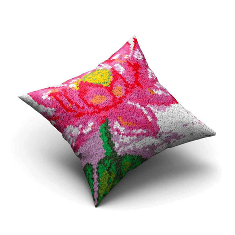 Gumamela Pillowcase - (17x17in - 43x43cm) - DIY Latch Hook Kit