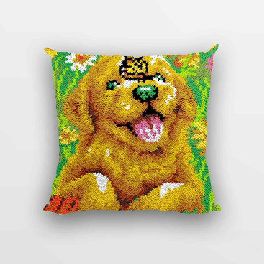 Buddies Pillowcase - (17x17in - 43x43cm) - DIY Latch Hook Kit