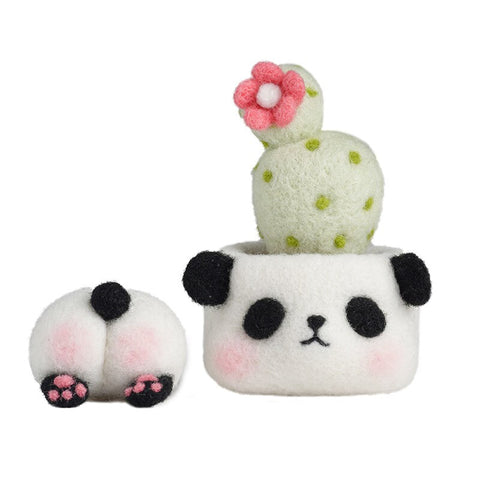 Panda with Plant - DIY Felt Painting Kit
