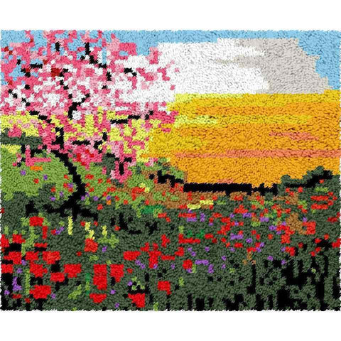 County Field Rug - (16x20in - 40x50cm) - DIY Latch Hook Kit