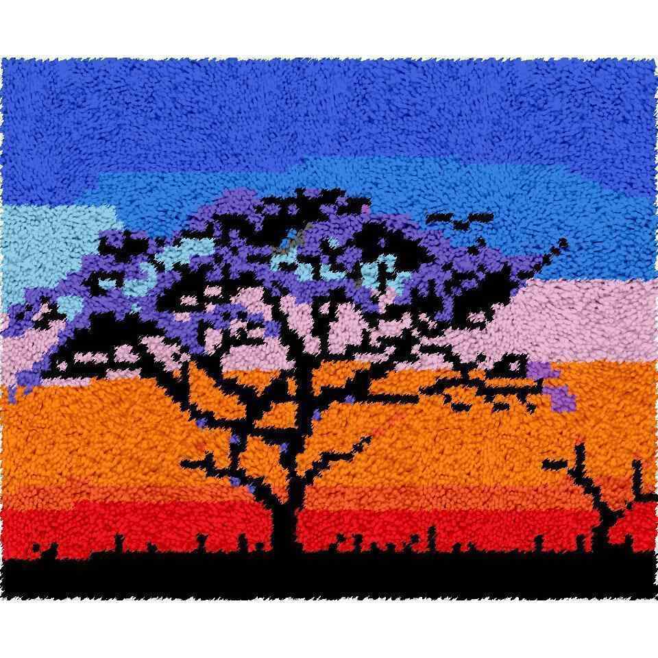 Sunset in the Wilds Rug - (16x20in - 40x50cm) - DIY Latch Hook Kit