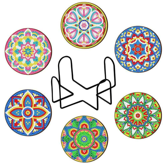 Mandalas 6-pack - Diamond Painting Coasters