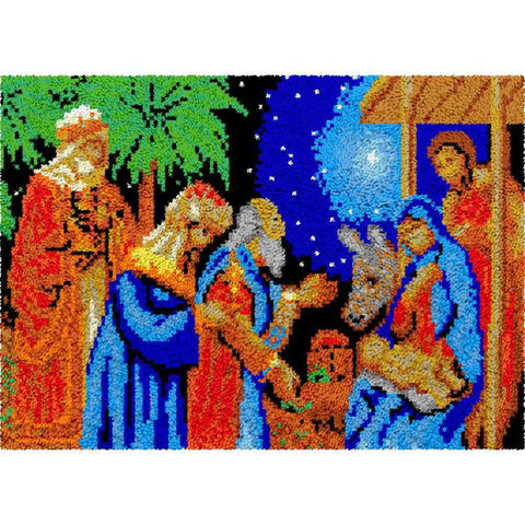 Three Kings - (33x23in - 85x60cm) - DIY Latch Hook Kit