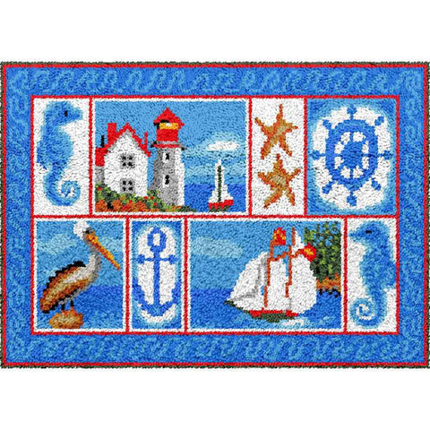 Seaside Life - (33x23in - 85x60cm) - DIY Latch Hook Kit