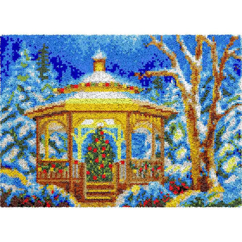 Christmas Gazebo - (33x23in - 85x60cm) - DIY Latch Hook Kit