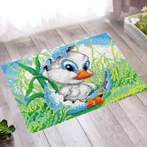 Baby Duckling - (33x23in - 85x60cm) - DIY Latch Hook Kit