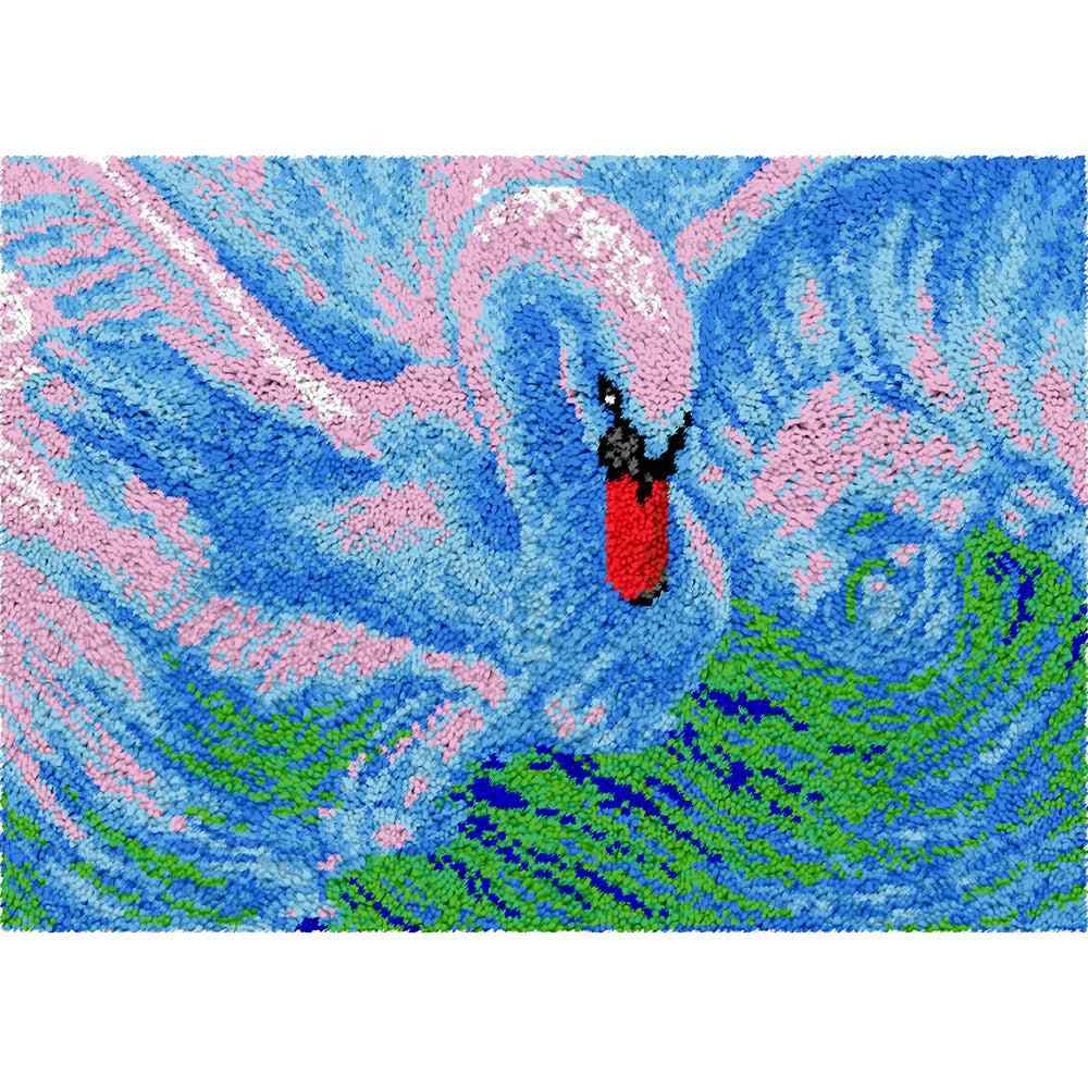 Gorgeous Swan - (33x23in - 85x60cm) - DIY Latch Hook Kit