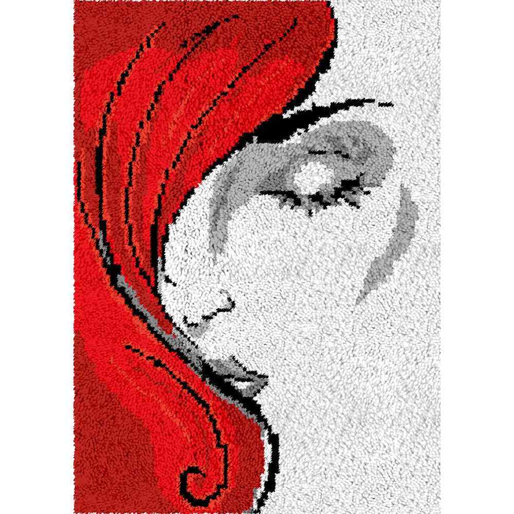 Red Hair - (23x33in - 60x85cm) - DIY Latch Hook Kit