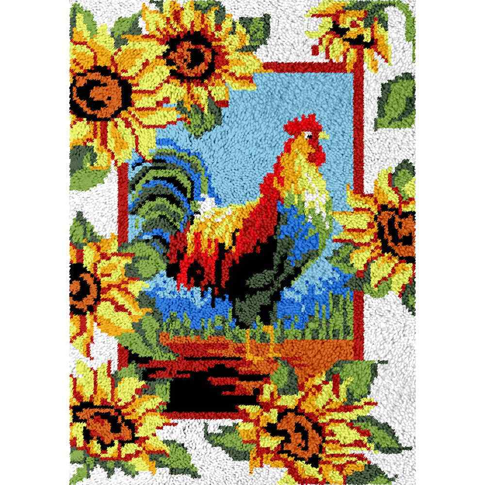Rooster - (23x33in - 60x85cm) - DIY Latch Hook Kit