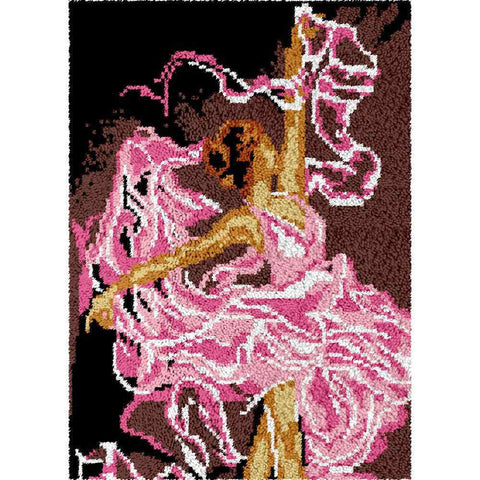 Pink Princess - (23x33in - 60x85cm) - DIY Latch Hook Kit