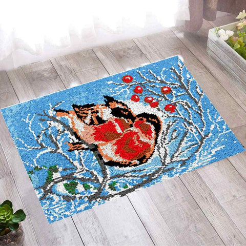 Winter Partners - (23x33in - 60x85cm) - DIY Latch Hook Kit