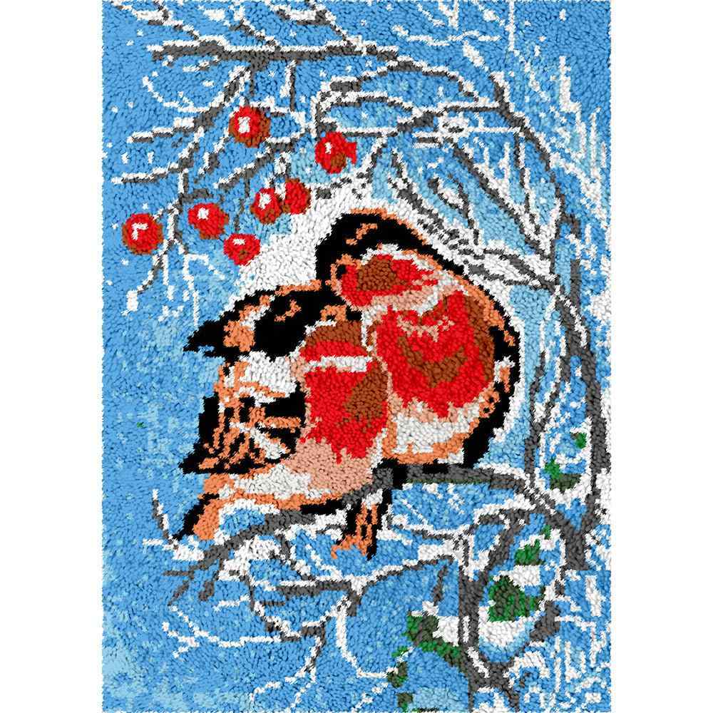 Winter Partners - (23x33in - 60x85cm) - DIY Latch Hook Kit