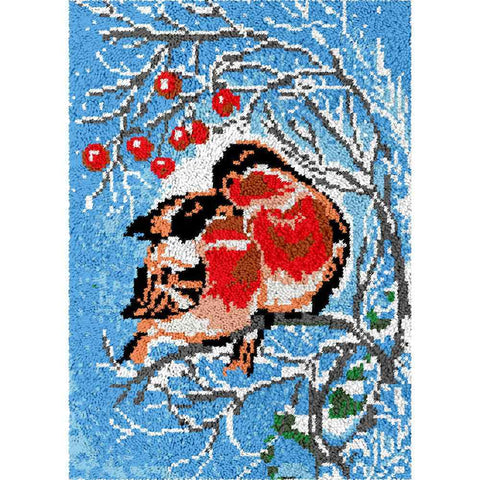 Winter Partners - (23x33in - 60x85cm) - DIY Latch Hook Kit