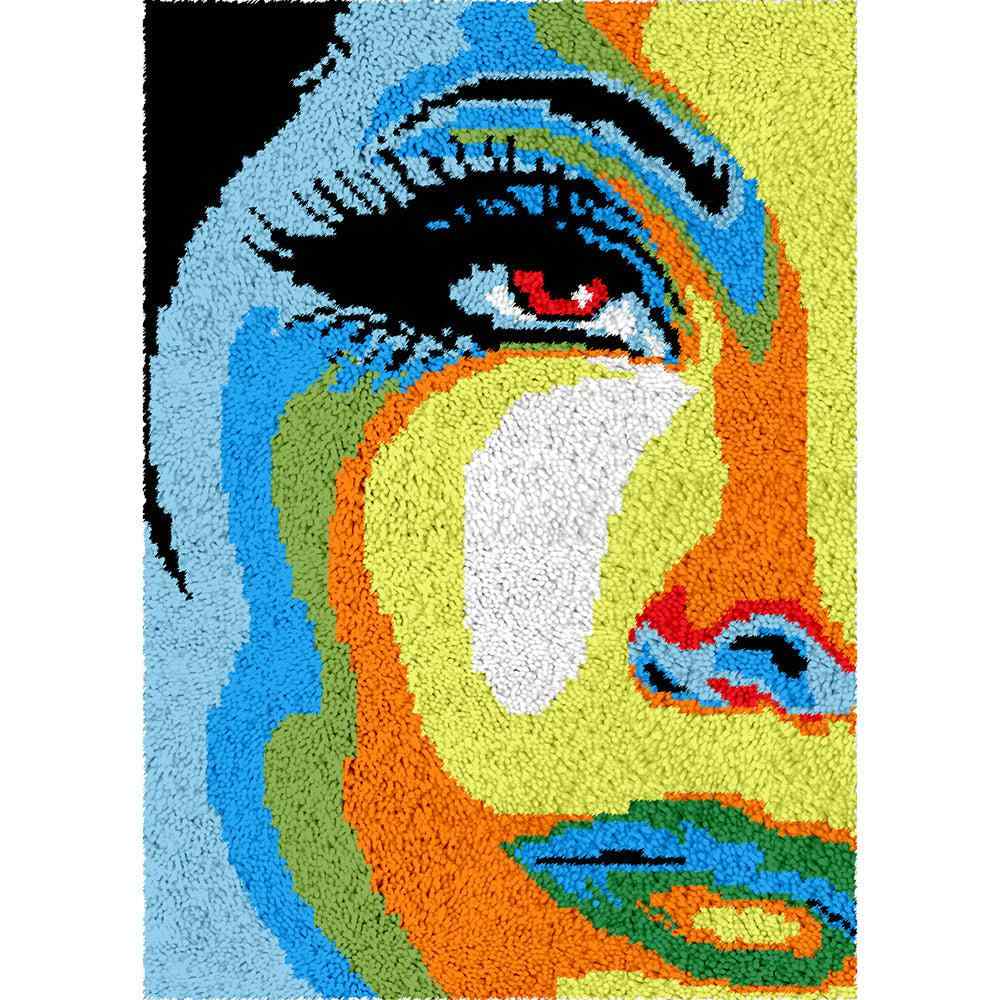 Pretty Face - (23x33in - 60x85cm) - DIY Latch Hook Kit