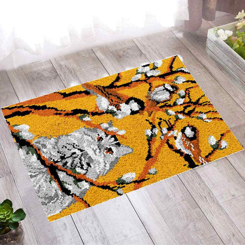 Autumn Friends - (23x33in - 60x85cm) - DIY Latch Hook Kit