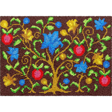 Flower Tree - (33x23in - 85x60cm) - DIY Latch Hook Kit