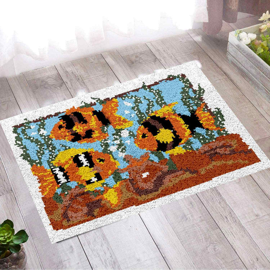 Aquarium Fishes - (33x23in - 85x60cm) - DIY Latch Hook Kit