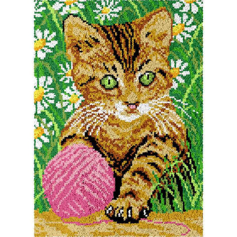 Yarn Kitty - (23x33in - 60x85cm) - DIY Latch Hook Kit