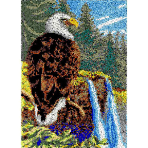 Father Hawk - (23x33in - 60x85cm) - DIY Latch Hook Kit