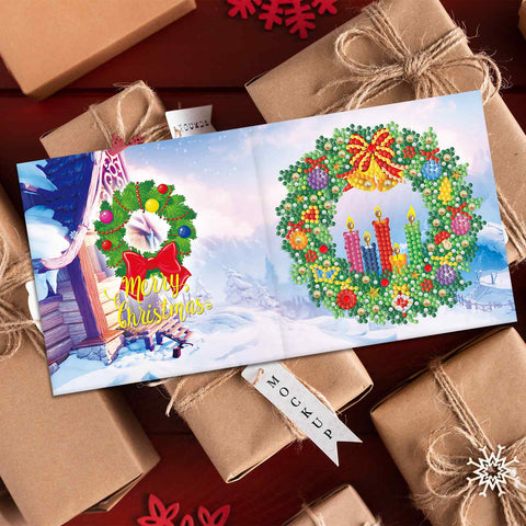 Diamond Painting Christmas Cards [8 Pack]