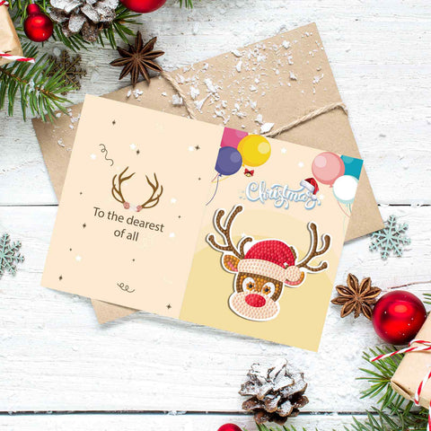 Diamond Painting Christmas Cards [8 Pack]