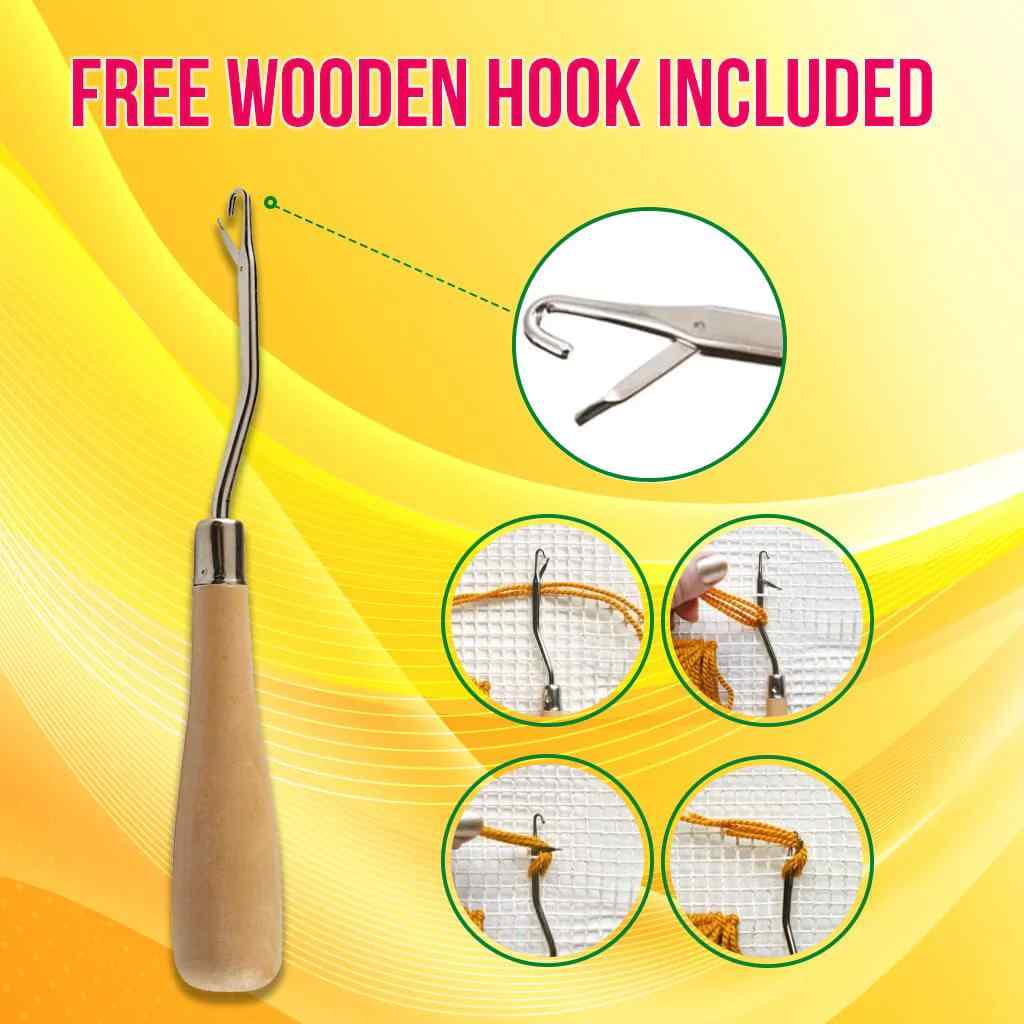 Pumpkin Witch - (23x33in - 60x85cm) - DIY Latch Hook Kit