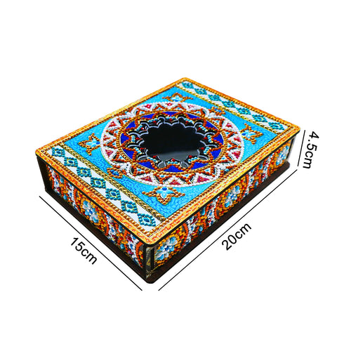 Wood Box Organizer with Mirror - Diamond Painting Accessories