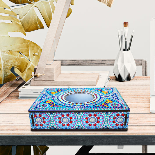 Wood Box Organizer with Mirror - Diamond Painting Accessories