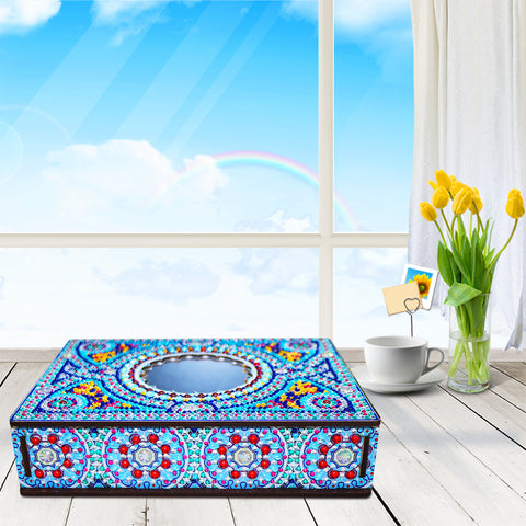 Wood Box Organizer with Mirror - Diamond Painting Accessories