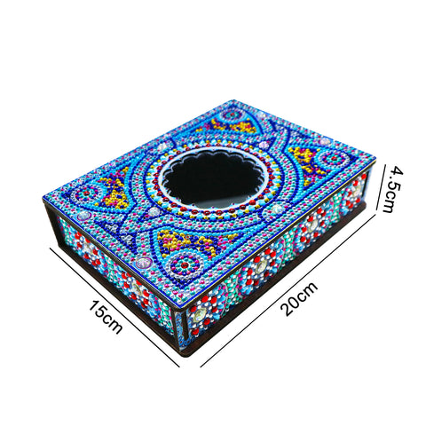 Wood Box Organizer with Mirror - Diamond Painting Accessories
