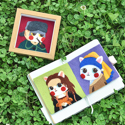 Mona Lisa Cat - DIY Felt Painting Kit