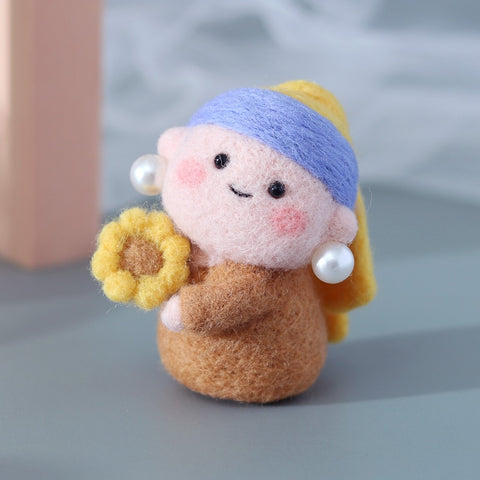 Girl Pearl Earring - DIY Felt Painting Kit