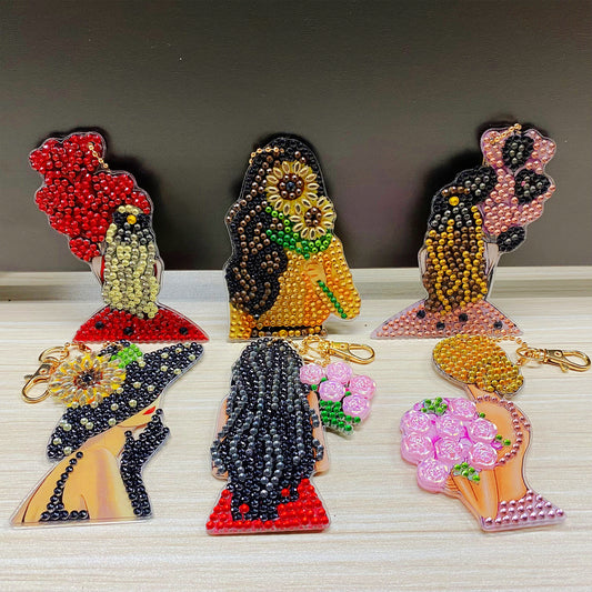 Women Keychain (6 pack) - Diamond Painting Accessories