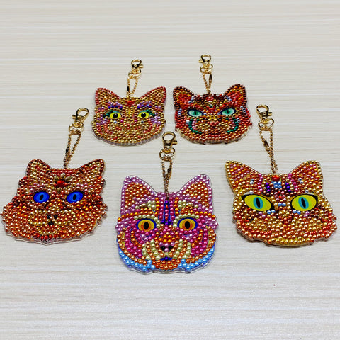 Cat Keychain (5 pack) - Diamond Painting Accessories