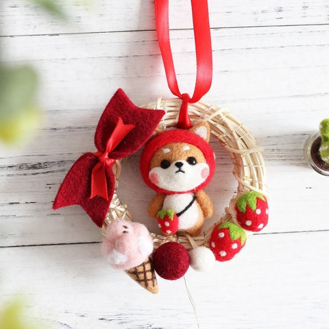 Christmas Dog - DIY Felt Painting Kit