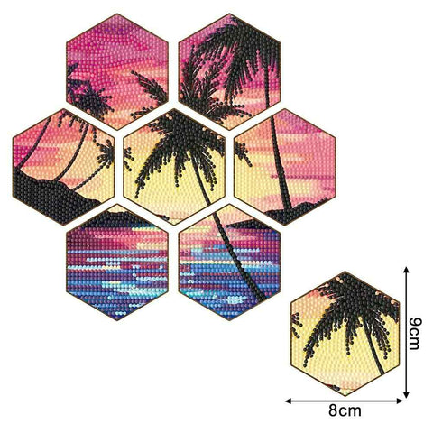 Honey Comb 7-pack - Diamond Painting Coasters