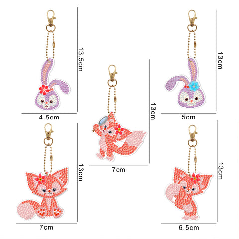 Animals Keychain (5 pack) - Diamond Painting Accessories